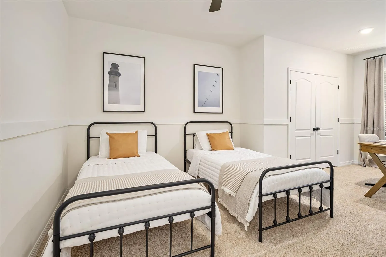 Bedroom 2, chair rail