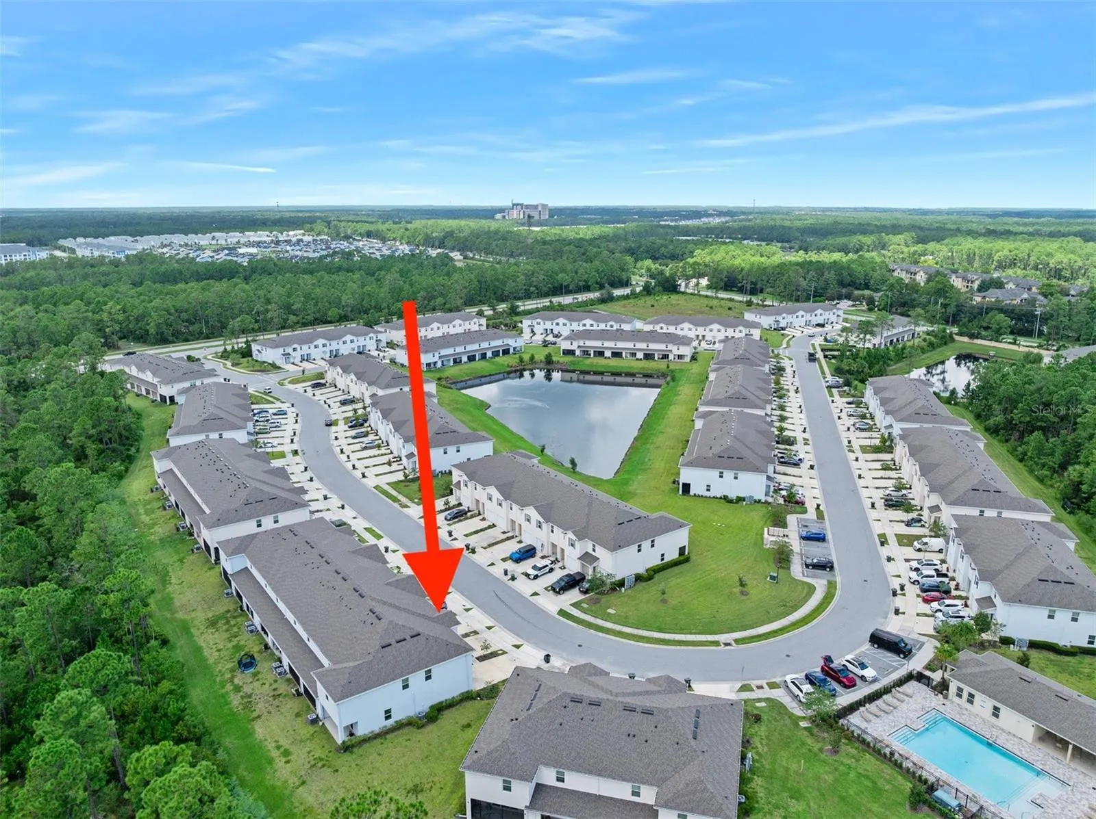 Pool and gym area close to unit