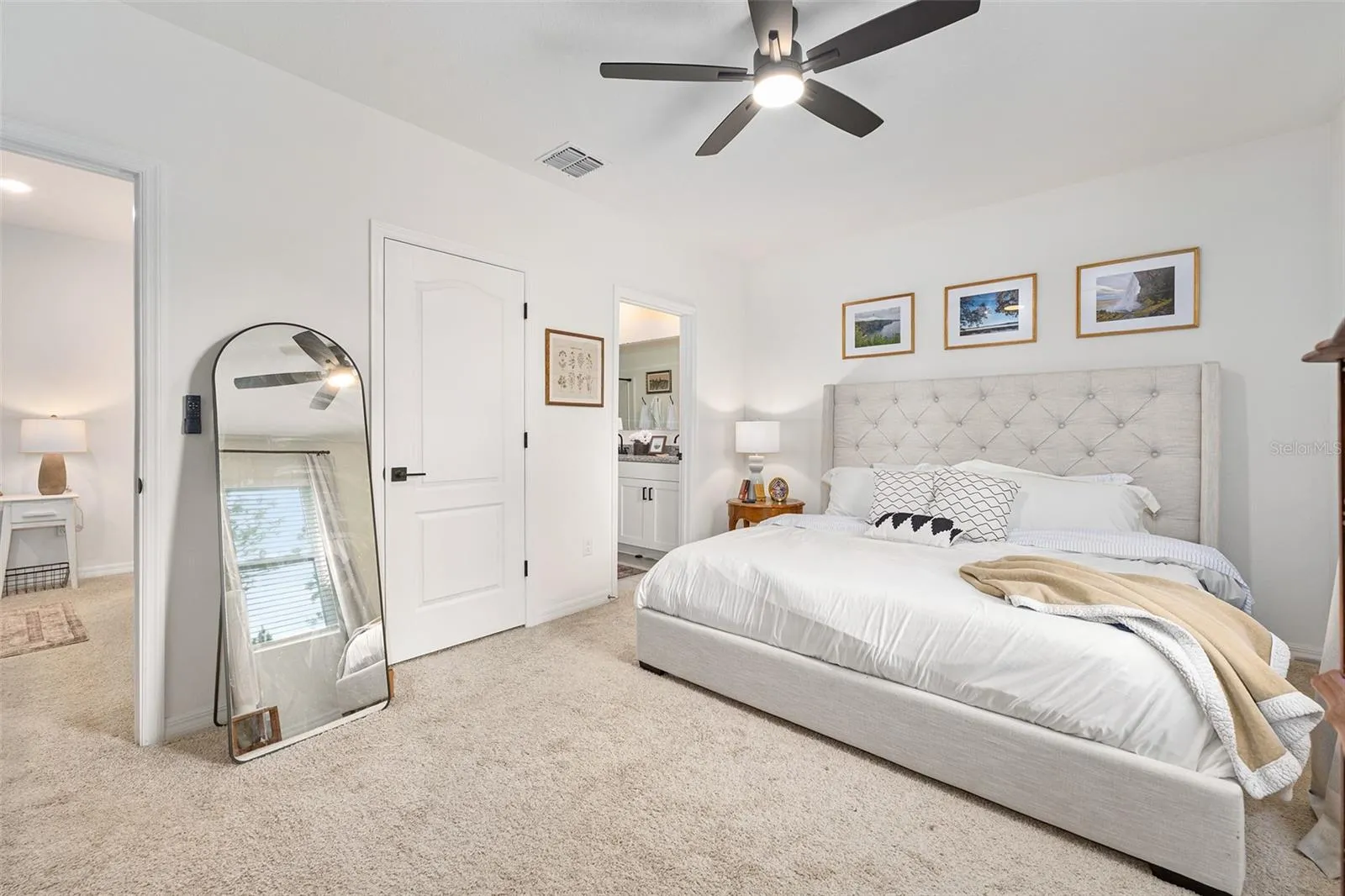 Primary bedroom, ceiling fan added