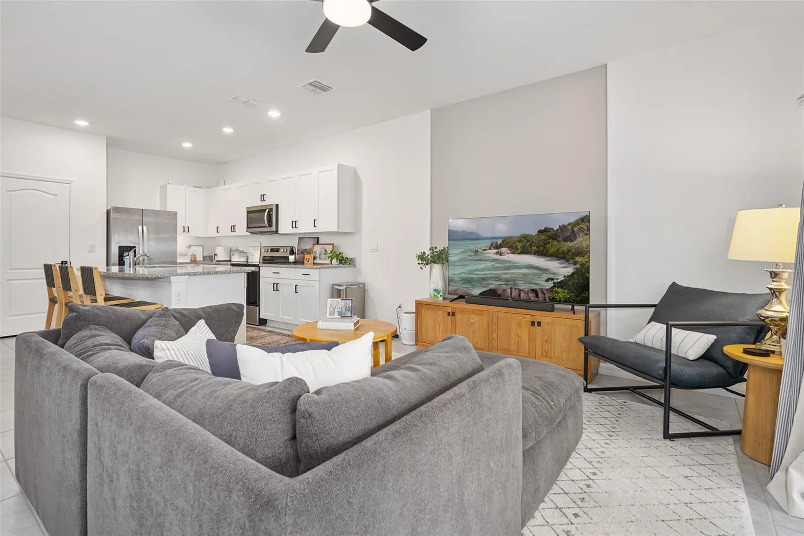Accent wall in living room