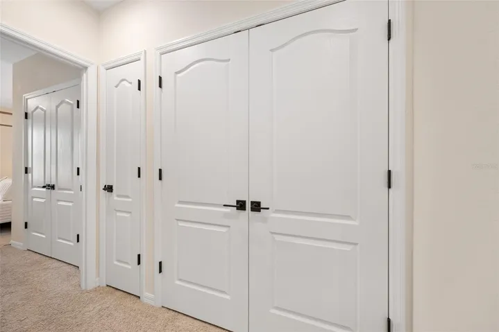 Laundry closet and linen closet upstairs