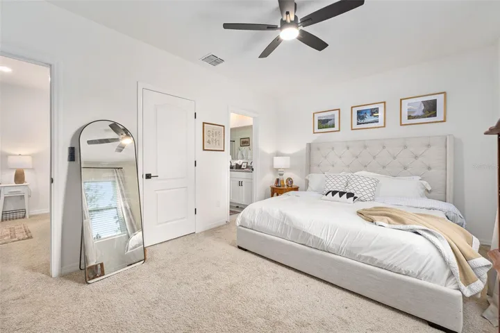 Primary bedroom, ceiling fan added
