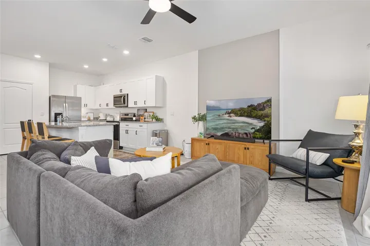 Accent wall in living room