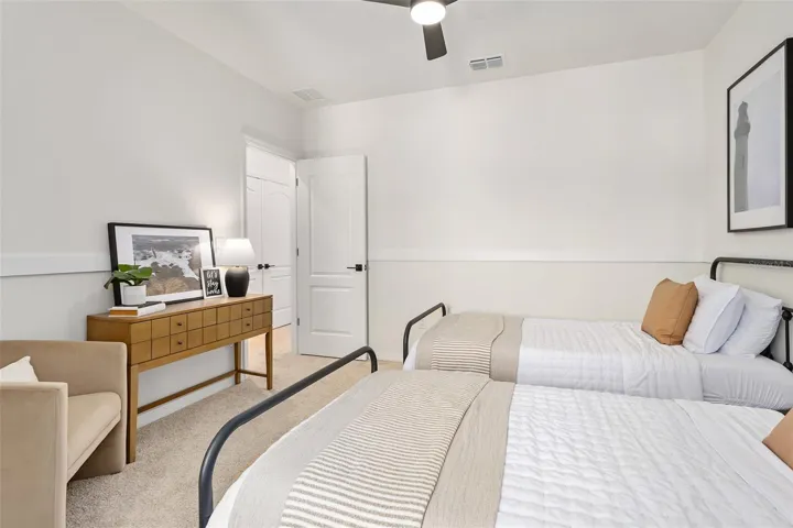 Bedroom 2, ceiling fan added