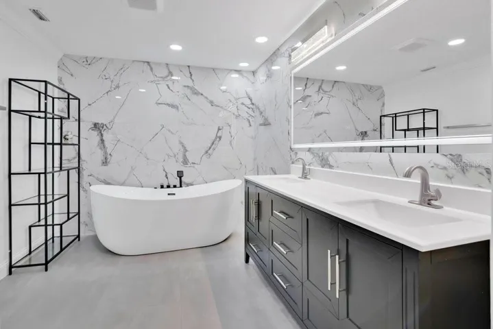 Primary Bathroom with designer details