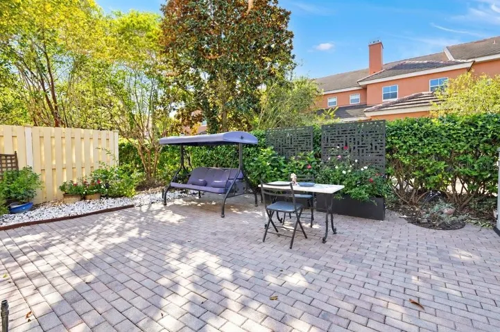 Fenced courtyard