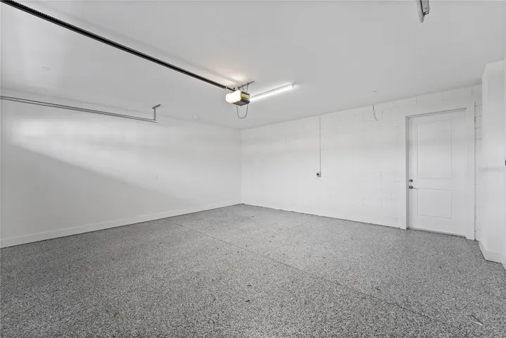 Two car garage with electric vehicle charger