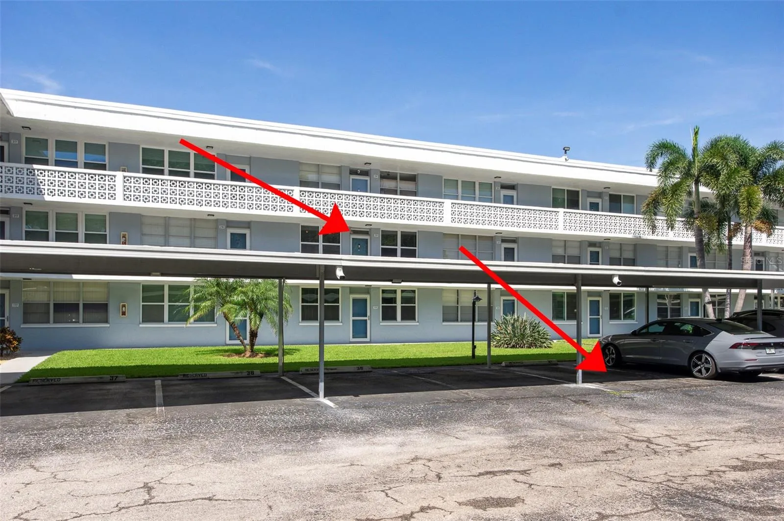 Your carport right in front of your entrance