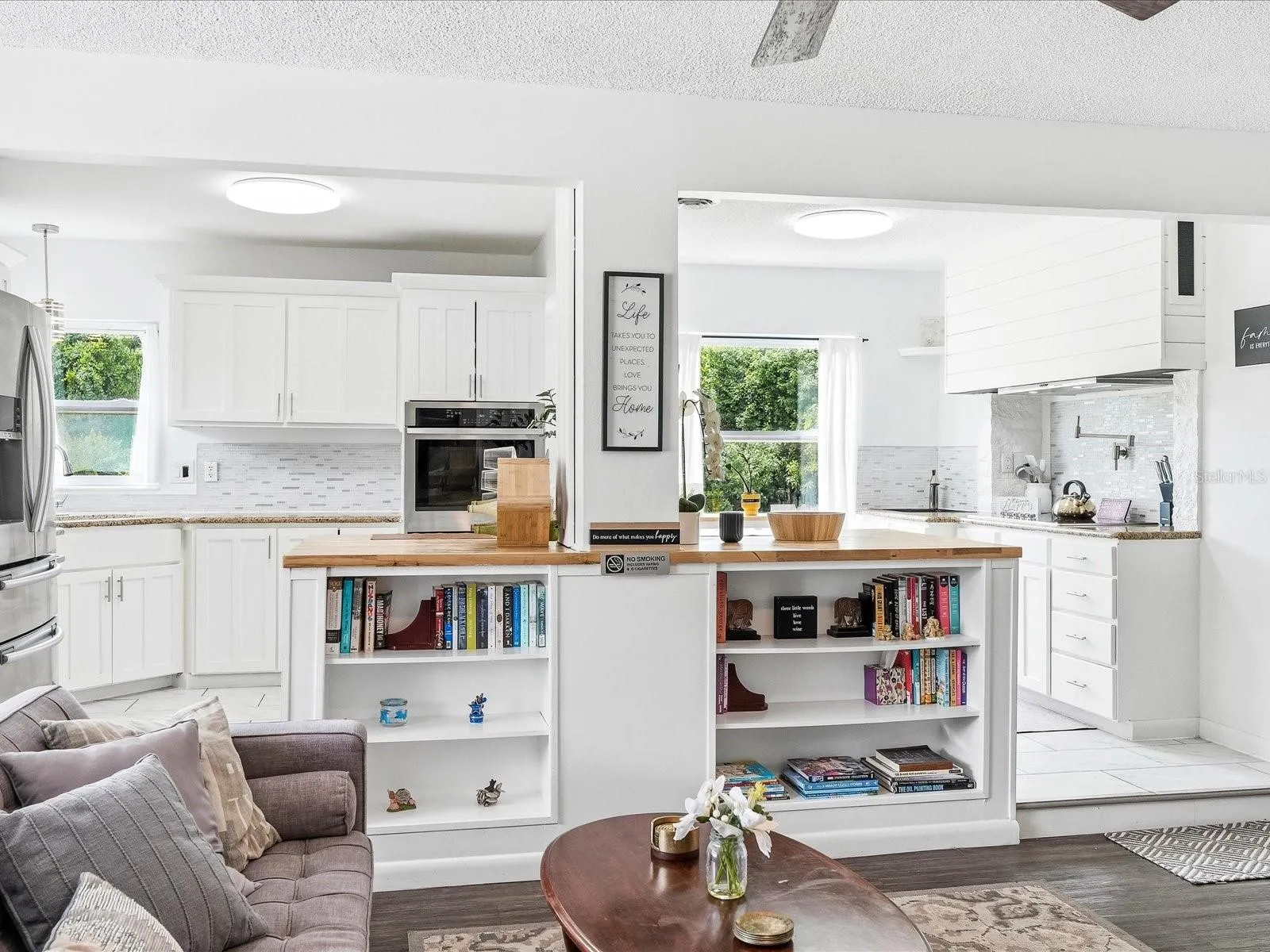 Living room facing kitchen