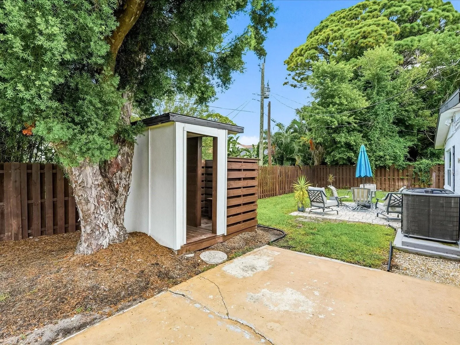 Backyard / shower