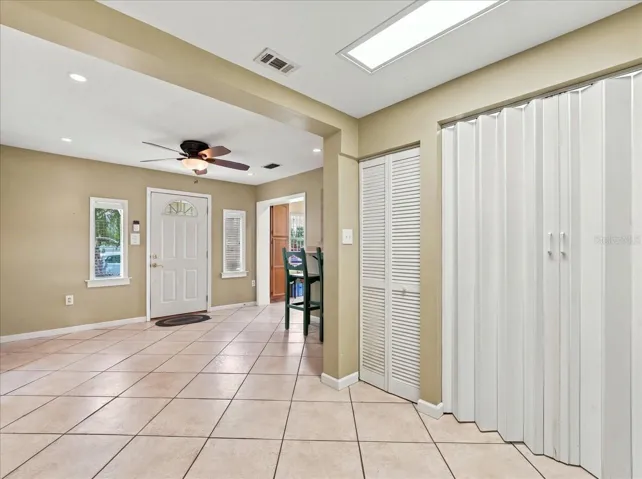 Laundry closet off family/flex room
