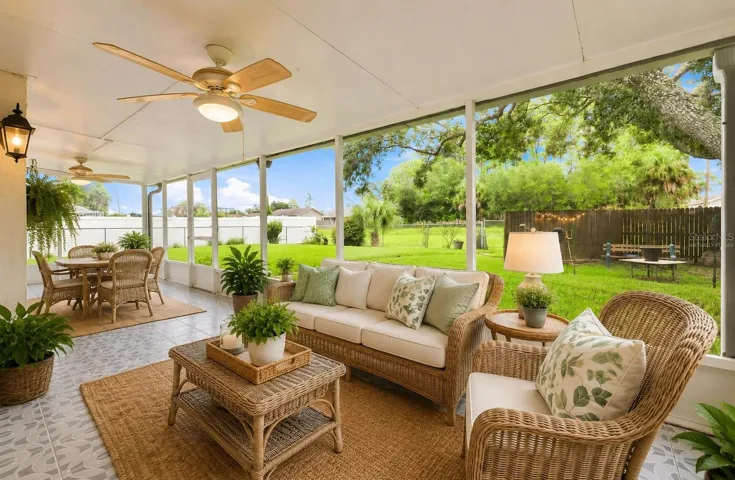 Back Patio Lanai: Virtually Staged