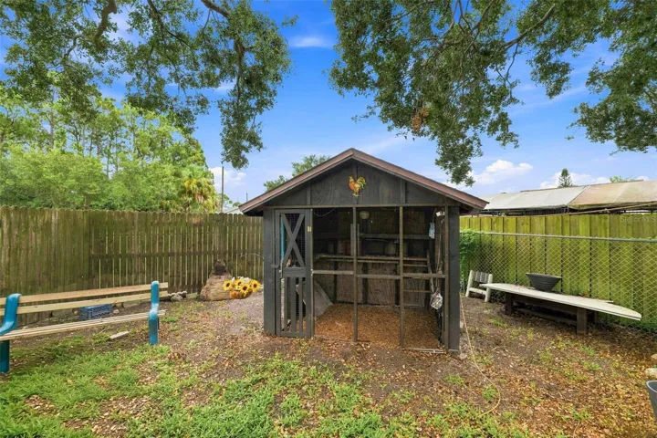 Chicken Coop in Backyard