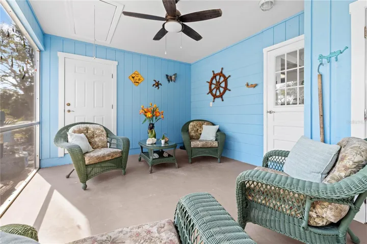 Another view of the lanai.  The door at the rear opens into the third bedroom.