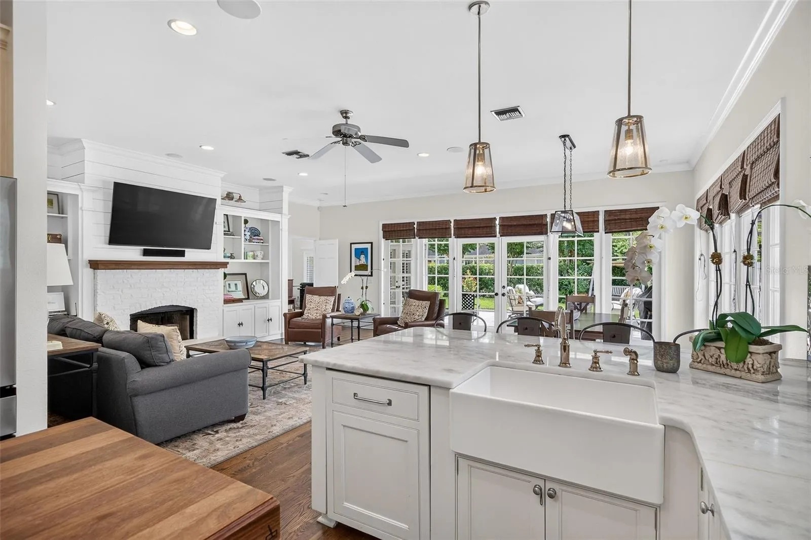Kitchen open to family room