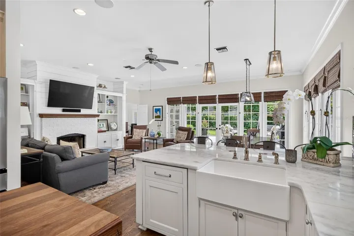 Kitchen open to family room