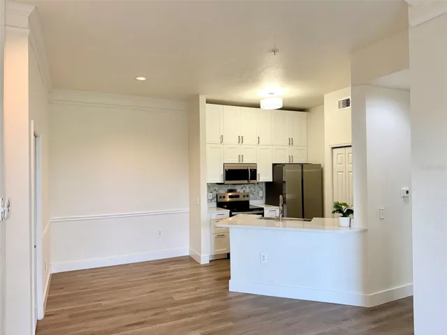 Dining room and kitchen