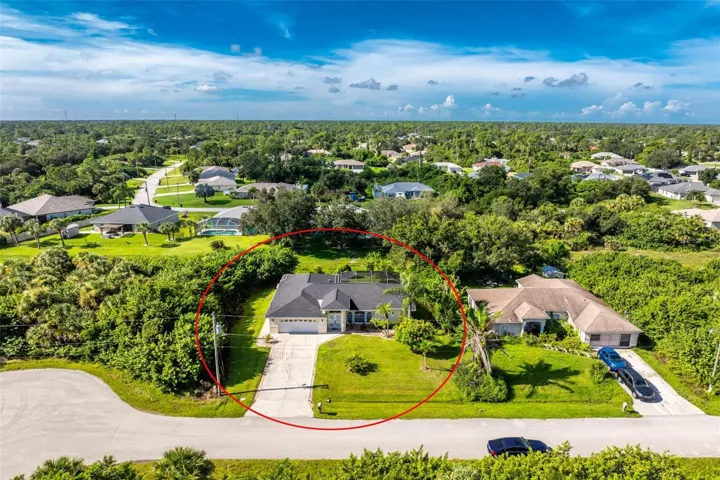 Aerial #1 - notice that the house is located on a cul de sac quiet street.