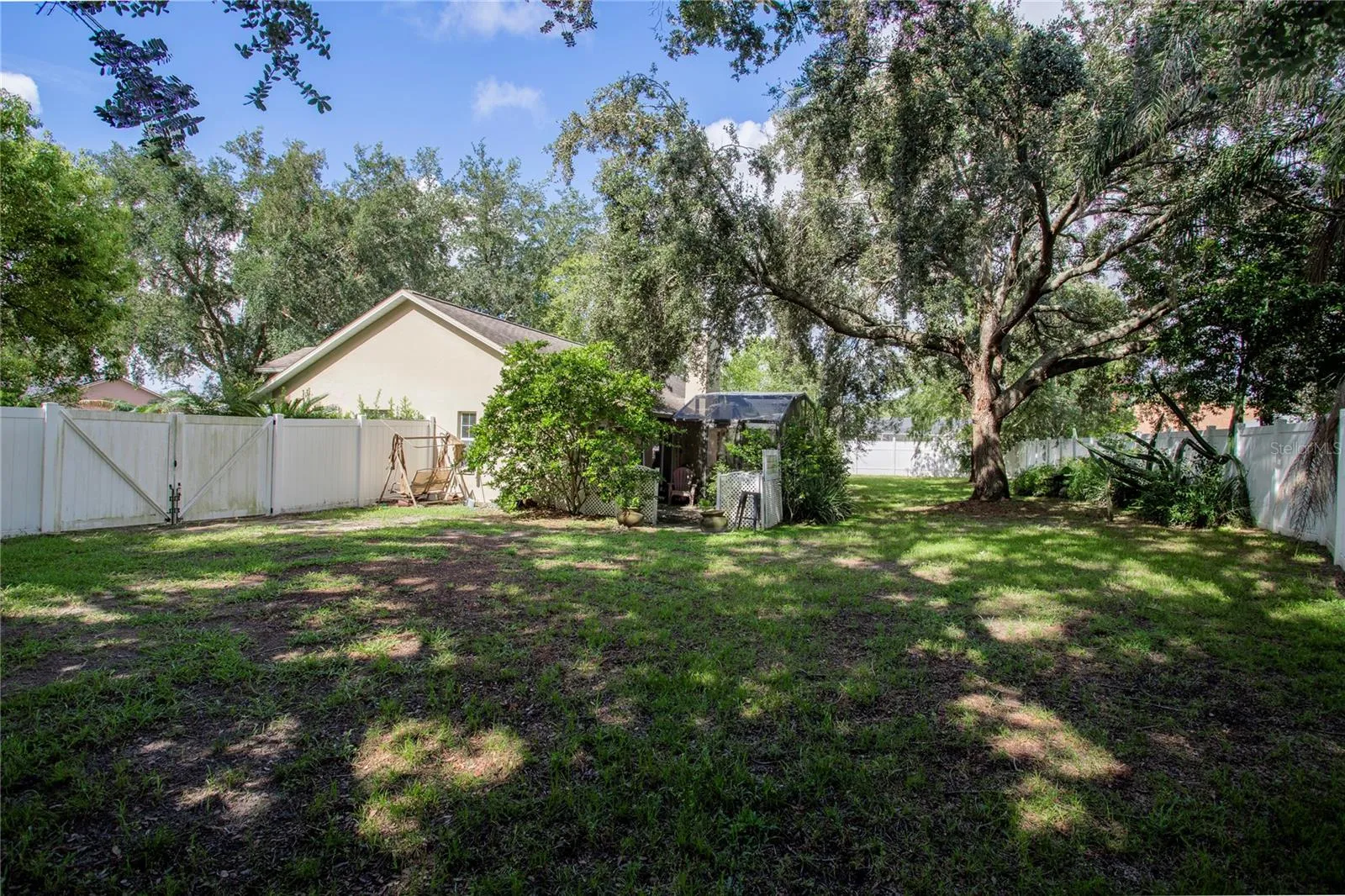 Fenced back yard