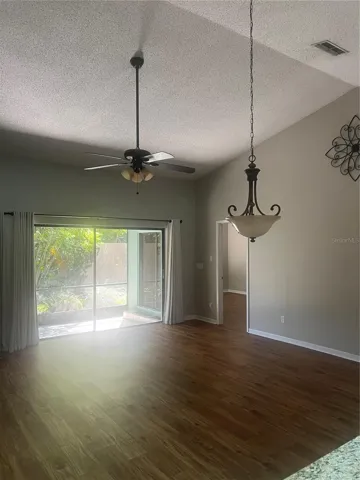 Living Room with vaulted ceiling