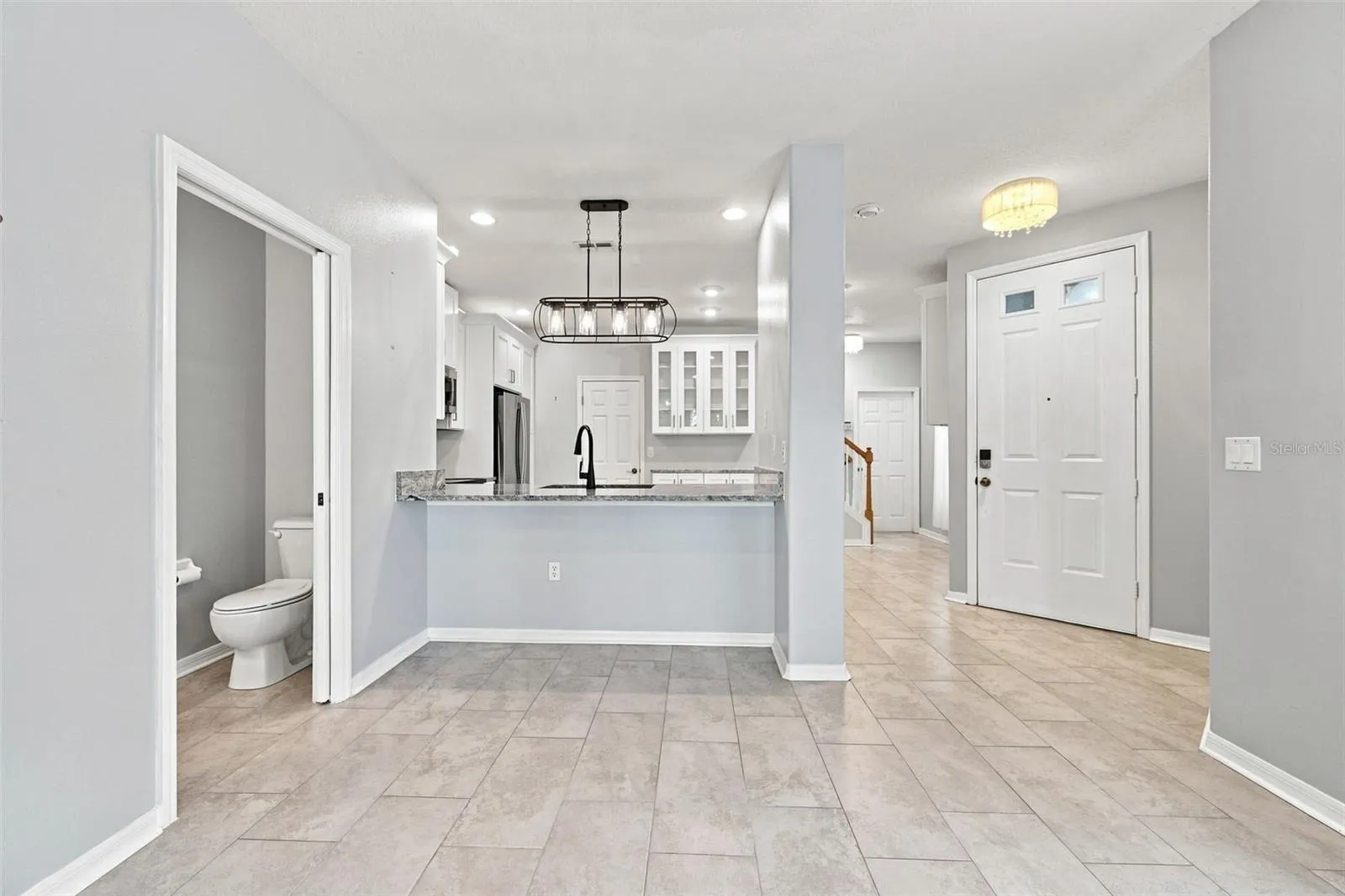 Kitchen, Dining, Entry, & Half Bathroom