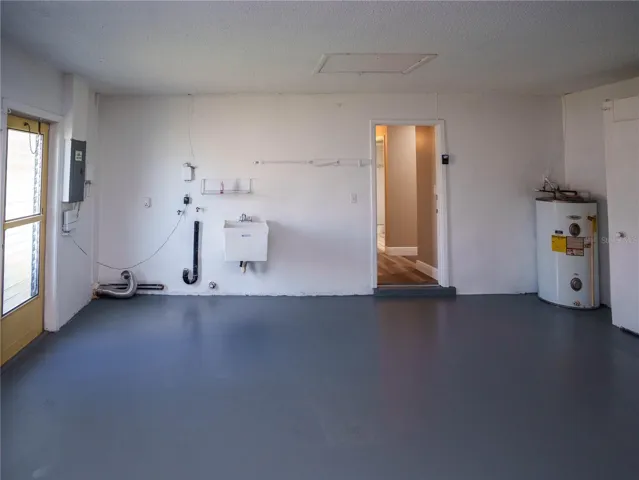 Laundry hook up in garage