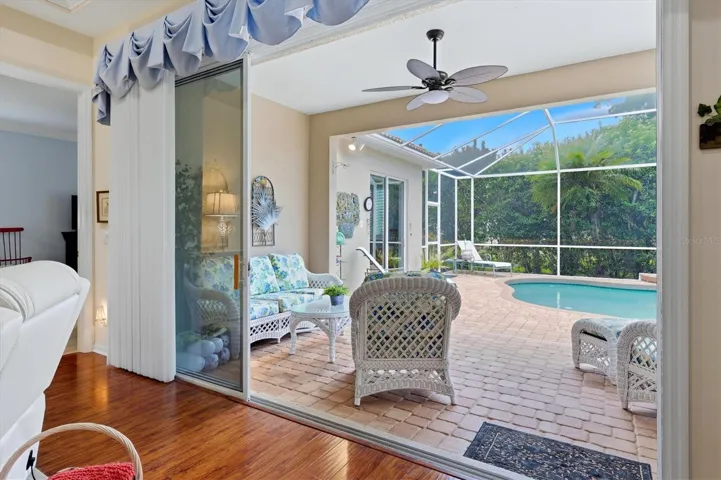 Pocket Slider Entry to Pool Lanai