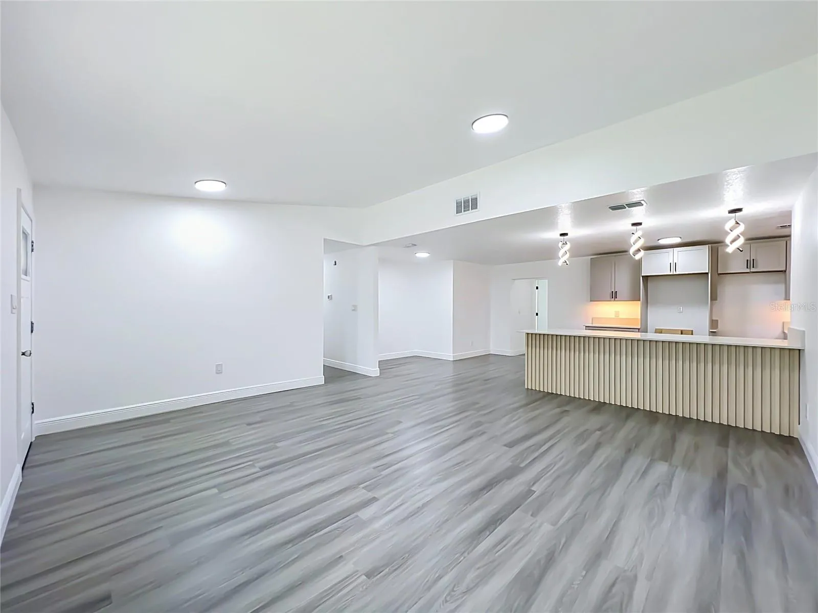 Spacious living area with beautiful modern finishes