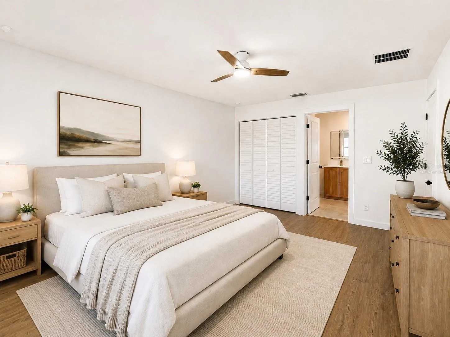Virtually Staged Primary Bedroom