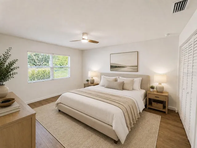 Virtually Staged Primary Bedroom