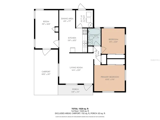 Approximate Floor plan. square footage is not exact