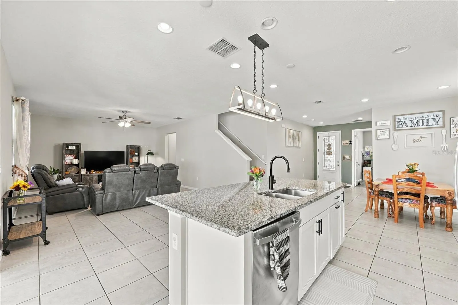 Living area from kitchen