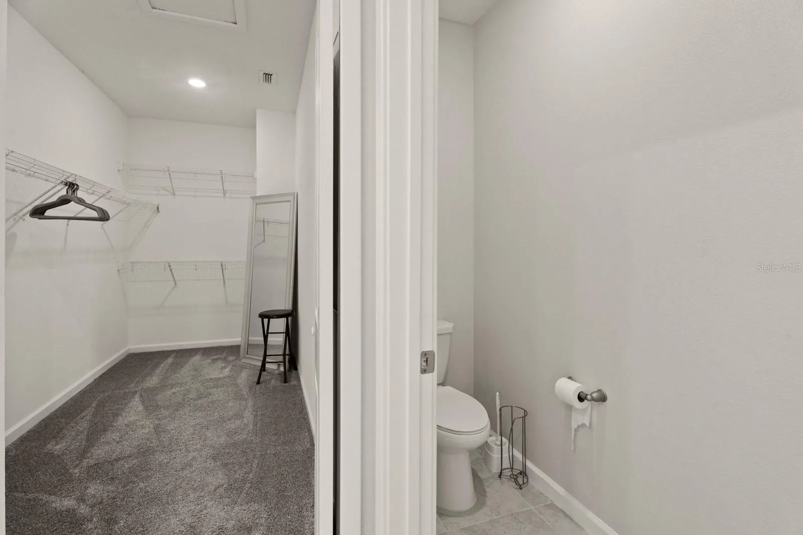 Oversized walk-in closet