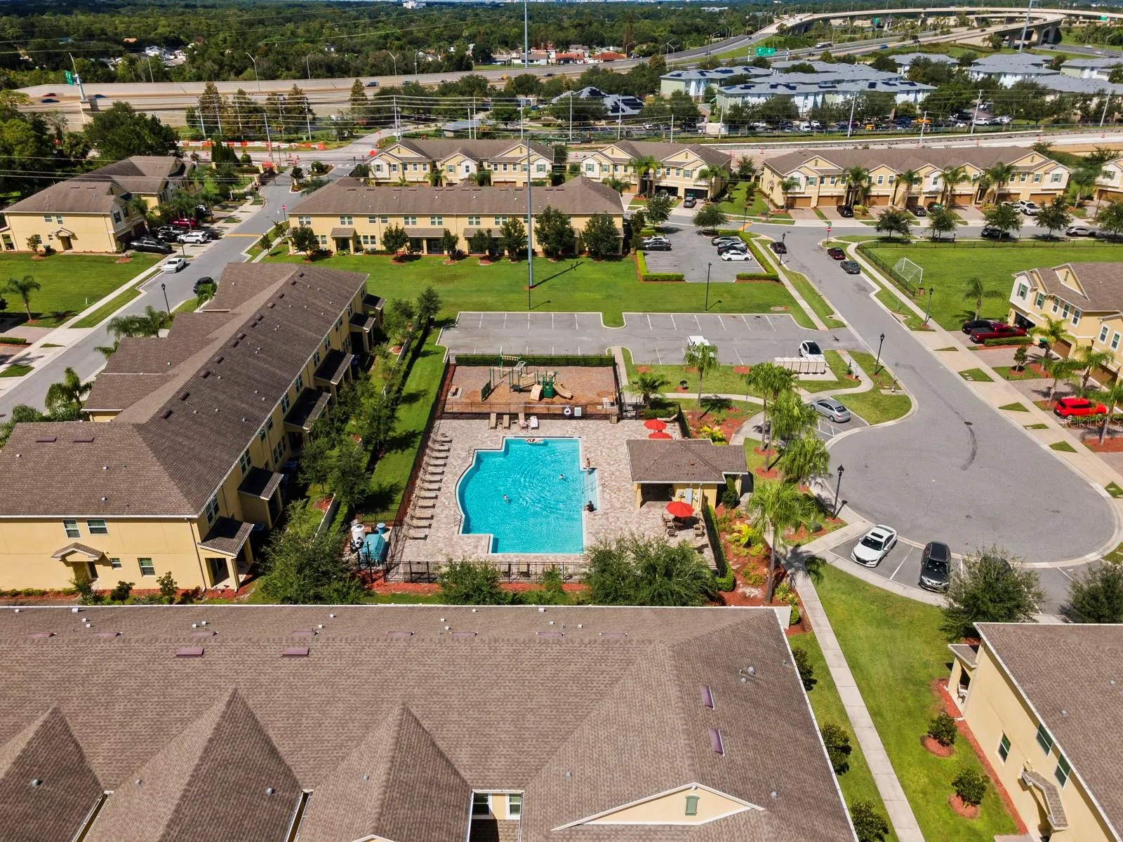 Community Pool aerial