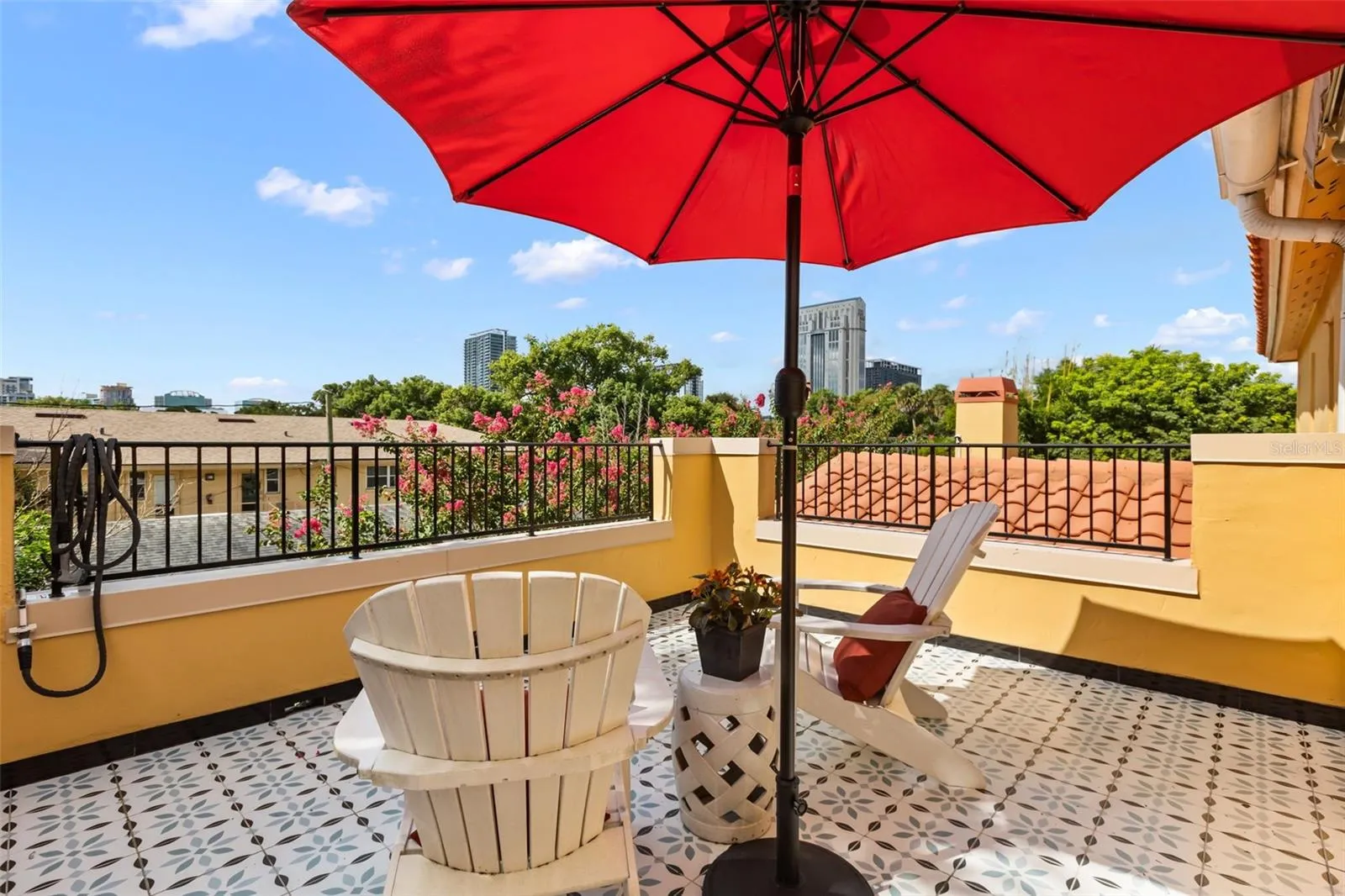 Primary private balcony overlooking Downtown
