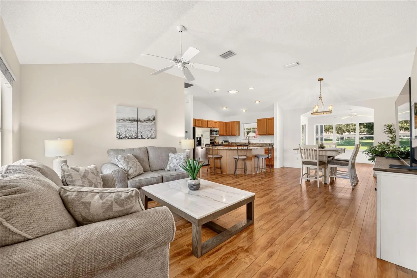 Open Living / Kitchen/Dining View