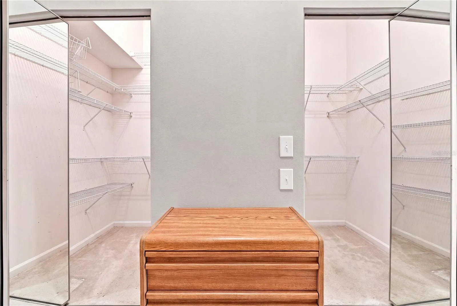 Primary walk-in Closets