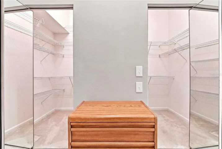 Primary walk-in Closets