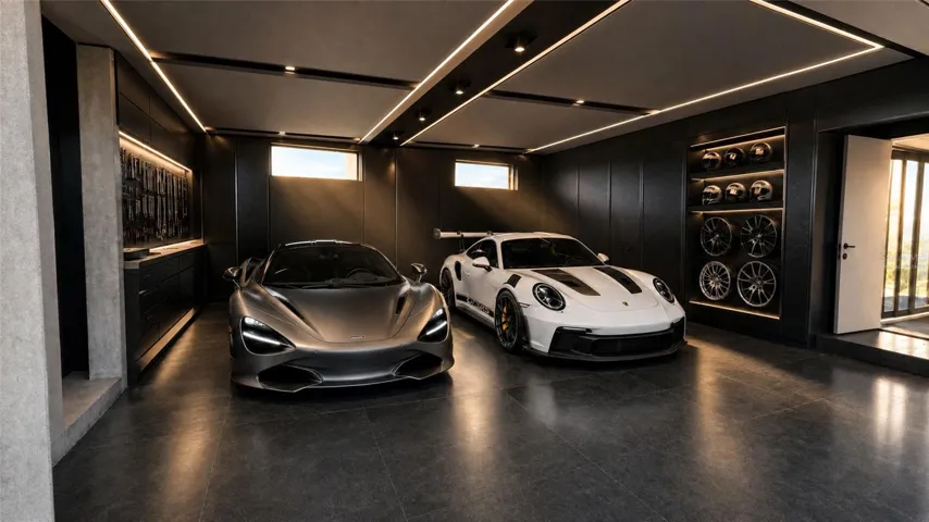 Garage, virtually staged