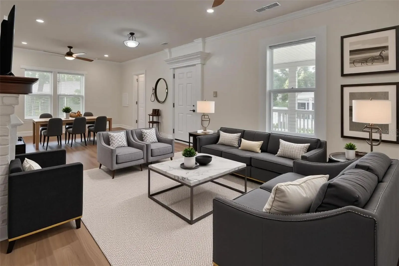 VIRTUALLY STAGED DOWN LIVING RM