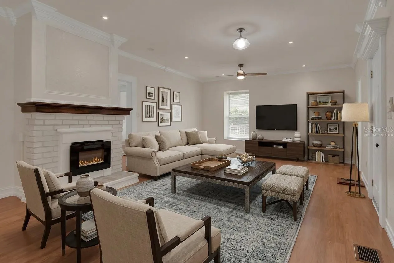 VIRTUALLY STAGED DOWN LIVING RM