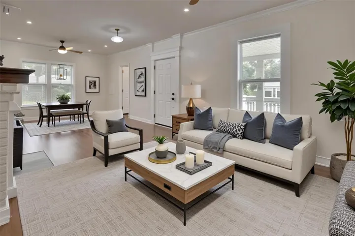 VIRTUALLY STAGED DOWN LIVING RM