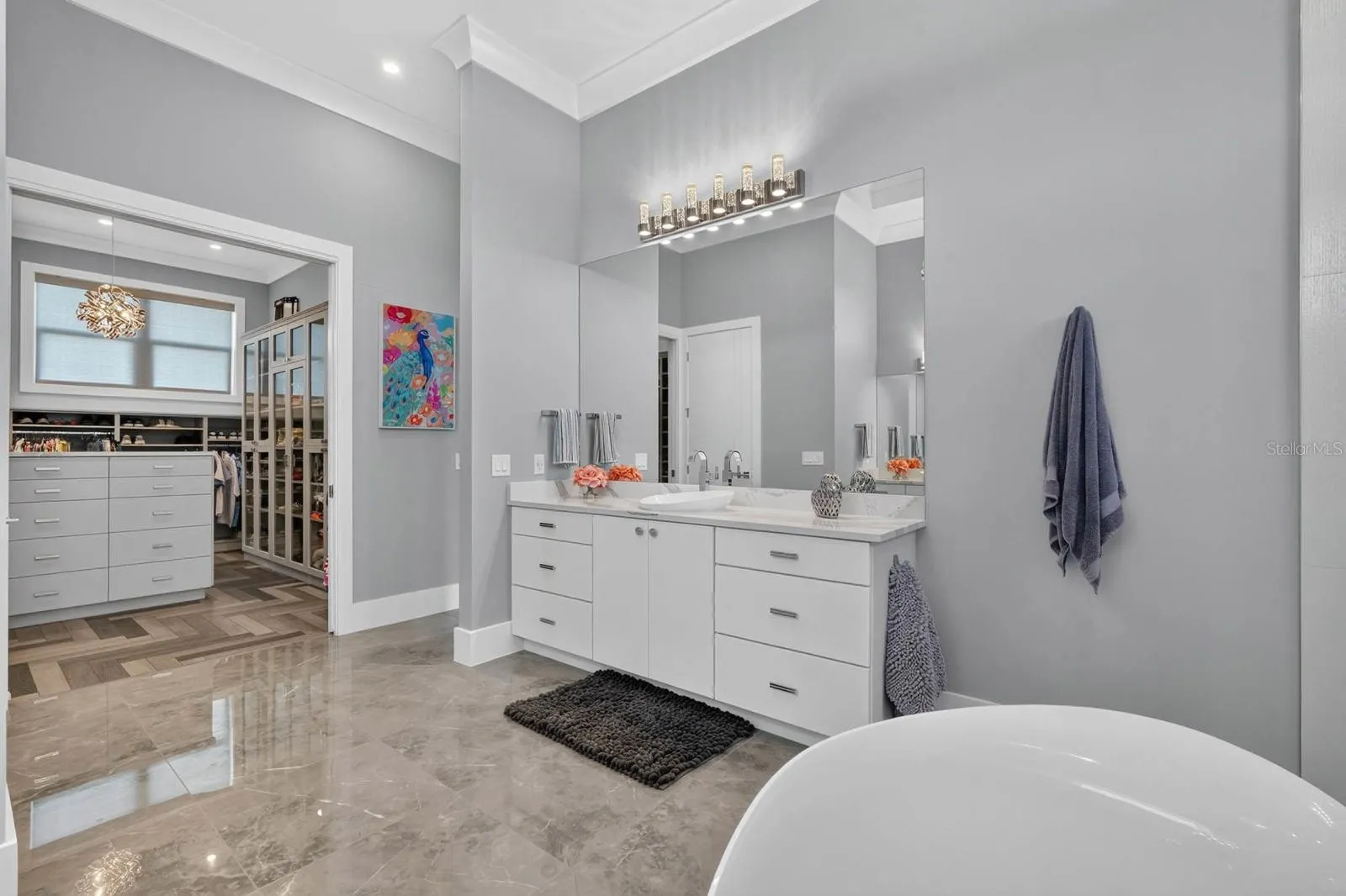 A primary bath that feels more like a private spa.