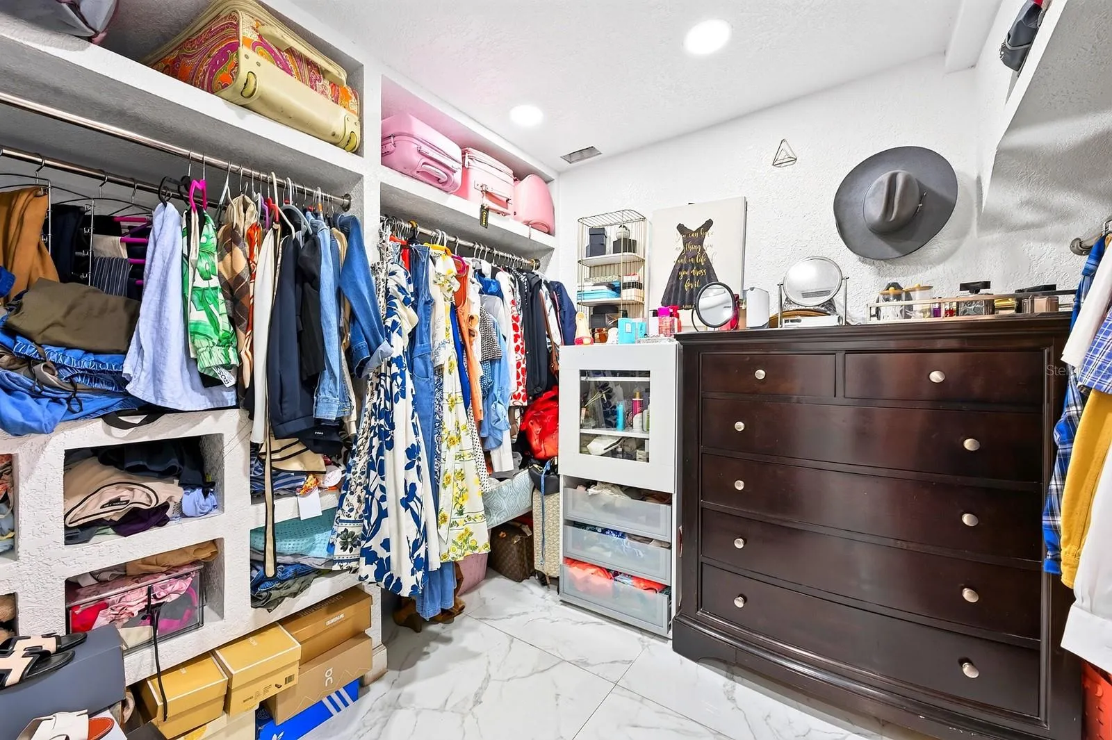 The Primary walk-in closet.