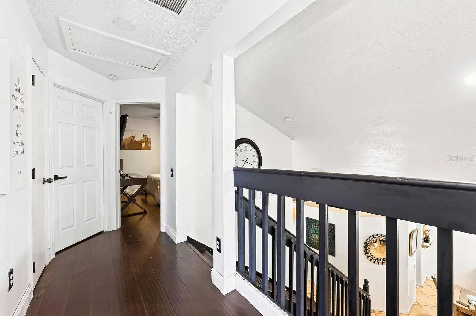 Up the beautiful staircase, you'll find three additional Bedrooms and another full Bathroom.