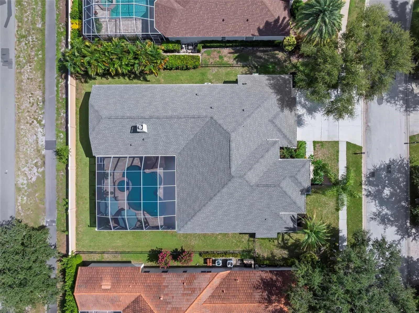 Aerial, Pinellas Trail behind the home