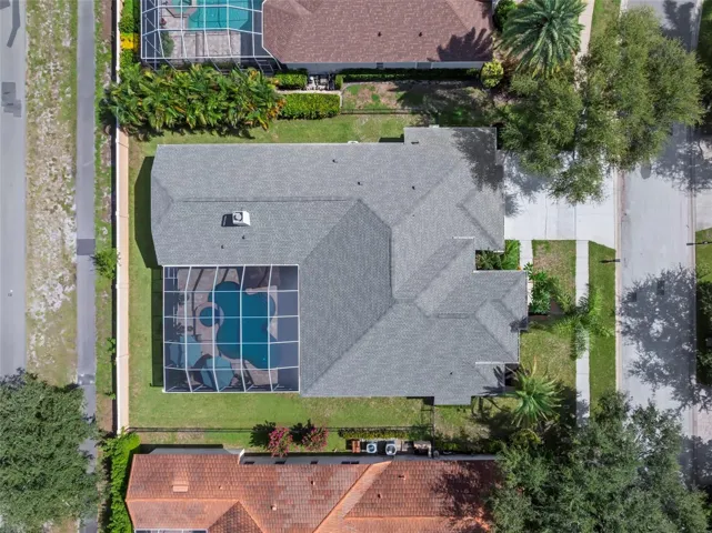 Aerial, Pinellas Trail behind the home