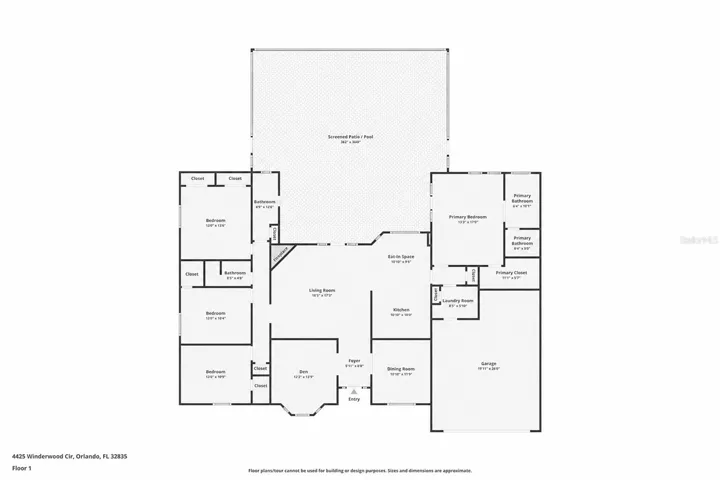 Floor plan showcasing the home’s functional layout.