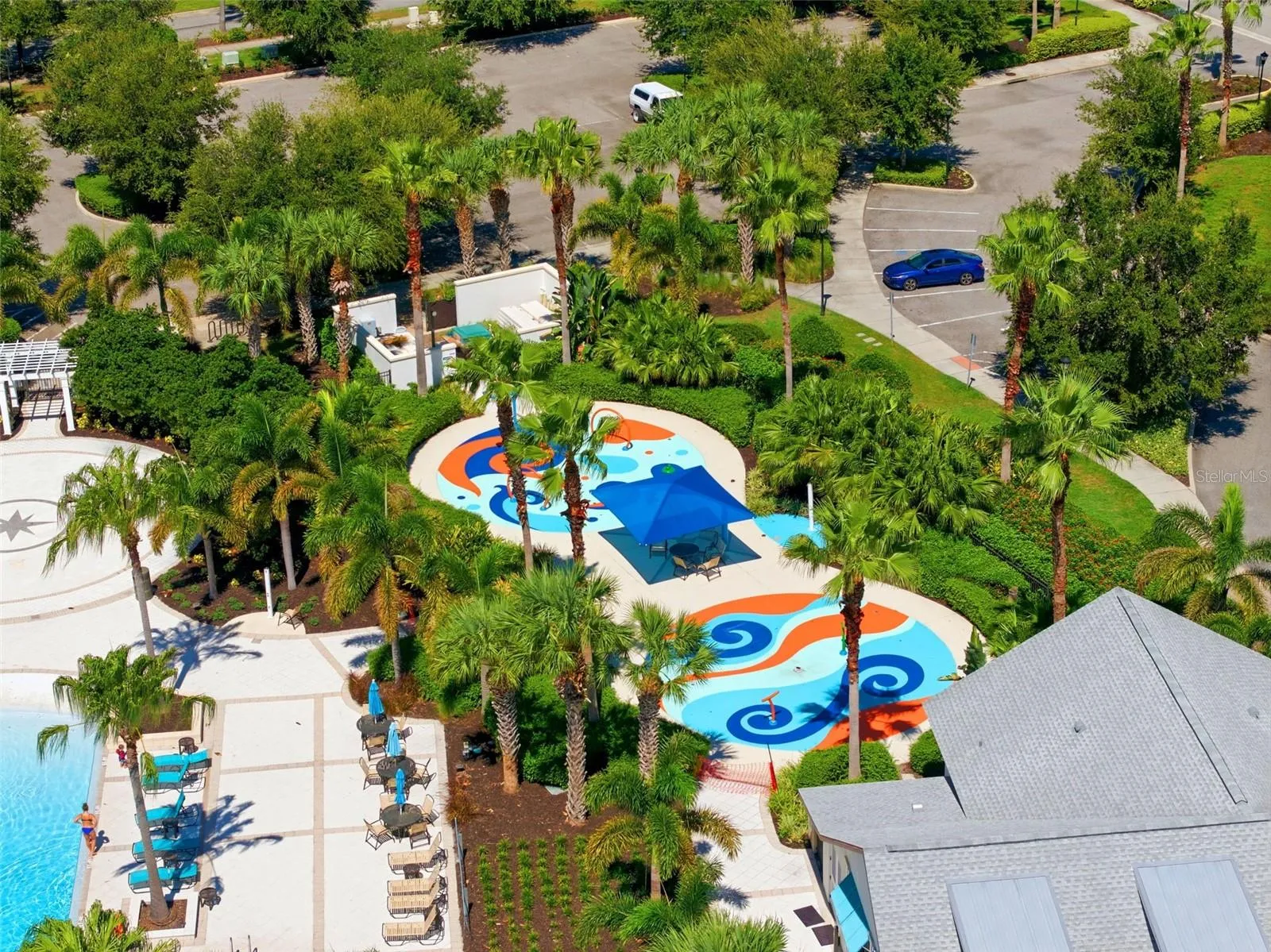 Community splash park — one of several Lucaya Lake Club amenities.