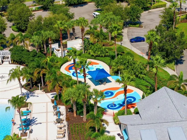 Community splash park — one of several Lucaya Lake Club amenities.